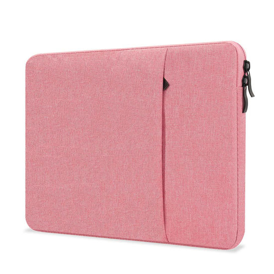 Picture of ProElife 13-Inch Laptop Sleeve Case for 2024-2022 MacBook Air 13.6 inch with Apple M3 M2 Chip & 2022 MacBook Pro 13.3 inch M2 Chip Accessory Traveling Carrying Canvas Bag Cover Simple Case (Pink)