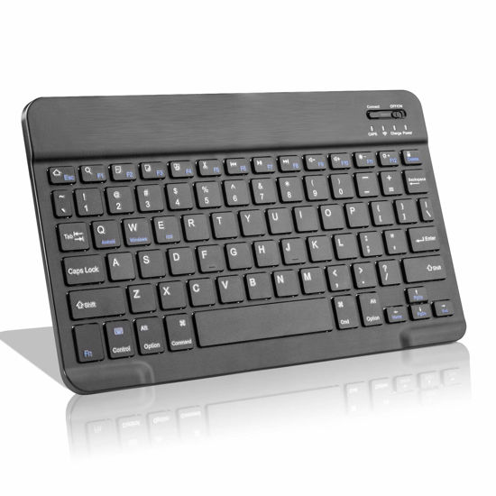 Picture of EDIVIA Amazon Fire HD 10 Wireless Keyboard,Universal Slim Portable Bluetooth Keyboard Compatible with Amazon Fire HD 10 Keyboard with Built in Rechargeable Battery,Black
