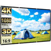 Picture of Outdoor Movie Projector Screen 120 inch: Wrinkle-Free and Foldable Projection Screens 16:9 HD 4K for Theater.