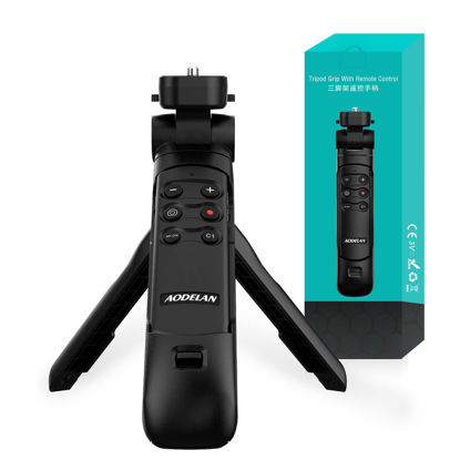 Picture of AODELAN Mini Shooting Grip and Tripod with Wireless Remote Shutter for Sony ZV-E10 ZV-1 A7SM3 A7C A7RIV 9 7RIV 7RIII 7III RX0II RX100M7 Camera for Still Photo and Video Recording, Replace GP-VPT2BT