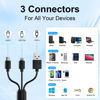 Picture of XD/MS/TF/CF/SD Card Reader for iPhone, 8 in 1 Multi Memory Stick Pro Duo Adapter Hub with 3 USB 2.0 Ports, Lightning+USB A+USB C Memory Card Reader OTG Adapter Supports Micro SD/SDHC/XD Picture Card