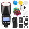 Picture of Godox V1S V1 S Round Head Speedlite for Sony TTL Hot Shoe Flash 2.4G X Wireless HSS 1/8000s 2980mAh Lithium Battery LED Modeling Lamp Shot speedlight with Tri-Color Diffuser for Sony(USA Version)
