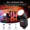 Picture of Godox V1S V1 S Round Head Speedlite for Sony TTL Hot Shoe Flash 2.4G X Wireless HSS 1/8000s 2980mAh Lithium Battery LED Modeling Lamp Shot speedlight with Tri-Color Diffuser for Sony(USA Version)