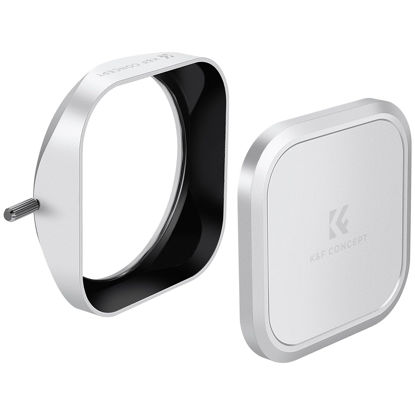 Picture of K&F Concept Silver Square Metal Lens Hood Lens Cap Kit for Fujifilm X100/X100F/X100S/X100T/X100V/X100VI Camera Accessories