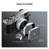 Picture of K&F Concept Silver Square Metal Lens Hood Lens Cap Kit for Fujifilm X100/X100F/X100S/X100T/X100V/X100VI Camera Accessories