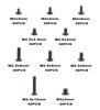 Picture of MCMASKE 10 Kinds M2 M2.5 M3 Undercut Flat Head Phillips Laptop Screws Assortment Kit,Black Dacromet Finish (300)