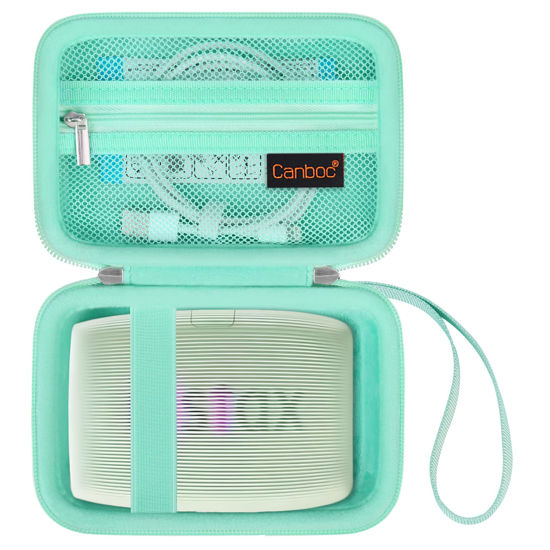 Picture of Canboc Hard Case for Fujifilm Instax Mini Link 3/ Fujifilm Instax Mini Link 2/ Instax Mini Link Smartphone Printer, Mesh pocket fit Instax Mini Instant Film and Cable, Mint Green