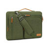 Picture of MOSISO 360 Protective Laptop Shoulder Bag,15-15.6 inch Computer Bag Compatible with MacBook Pro 16, HP, Dell, Lenovo, Asus Notebook,Side Open Messenger Bag with 4 Zipper Pockets&Handle, Olive Green