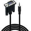 Picture of MTUERANC 3.5mm to RS232 Serial Adapter, 1/8 inch Male Plug to DB9 9 Pin Male Serial Converter Cable 1.8M/6Feet (3.5mm to DB9 Male)