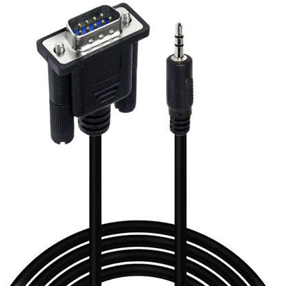 Picture of MTUERANC 3.5mm to RS232 Serial Adapter, 1/8 inch Male Plug to DB9 9 Pin Male Serial Converter Cable 1.8M/6Feet (3.5mm to DB9 Male)