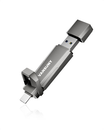 Picture of Vansuny 1TB USB Solid State Drive Up to 1000MB/s USB 3.2 Gen 2 Dual SSD USB A + USB C Portable External SSD for Android Phone Tablet Laptop MacBook PC
