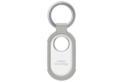 Picture of SAMSUNG Galaxy SmartTag2 Rugged Case, GPS Tracker Holder, Tracking Device Protective Cover with Key Ring, Non-Slip Pattern on Side, Bumper Protection on Bottom, EF-RT560TJEGUS, Gray