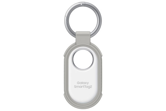 Picture of SAMSUNG Galaxy SmartTag2 Rugged Case, GPS Tracker Holder, Tracking Device Protective Cover with Key Ring, Non-Slip Pattern on Side, Bumper Protection on Bottom, EF-RT560TJEGUS, Gray