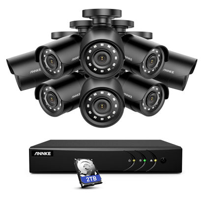 Picture of ANNKE 16CH 3K Lite FHD AI Surveillance Security Camera System with 2TB Hard Drive and 8X 2MP Outdoor Weatherproof CCTV Cameras, Smart Human Vehicle Detection, Day/Night Vision, Smartphone Remote View