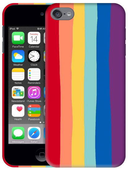 Picture of Generic SM Cases iPod Touch 7 Case, iPod Touch 6 Case, iPod Touch 5 Case - Multicolour Rainbow Print Design 3D Printed Phone Back Hard Plastic Cover Case for iPod Touch 7/6 / 5.