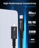 Picture of Cable Matters [Intel Certified] 40Gbps Active Thunderbolt 4 Cable 6.6 ft with 240W Charging and 8K Video - Fully Compatible with USB C/USB-C, USB 4 / USB4, and Thunderbolt 3