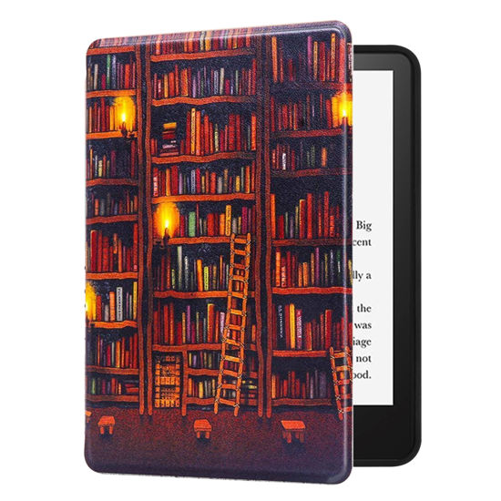 Picture of Qualnice Case for Kindle Paperwhite with 6.8" Display 11th Gen 2021 Release Only (Model No M2L3EK M2L4EK) with Auto Wake/Sleep, Library