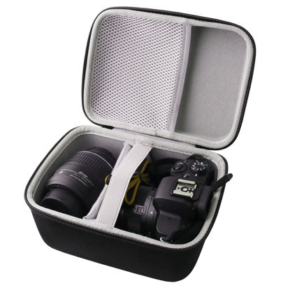Picture of JINMEI Hard EVA Carrying Case Compatible with Panasonic Lumix GX85/G7 4K Digital Camera/Sony Alpha a6400/a6700/a6100 Lens Camera case. (big)
