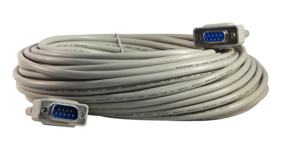 Picture of YCS basics 75 Foot DB9 9 Pin Serial / RS232 Male/Female Extension Cable