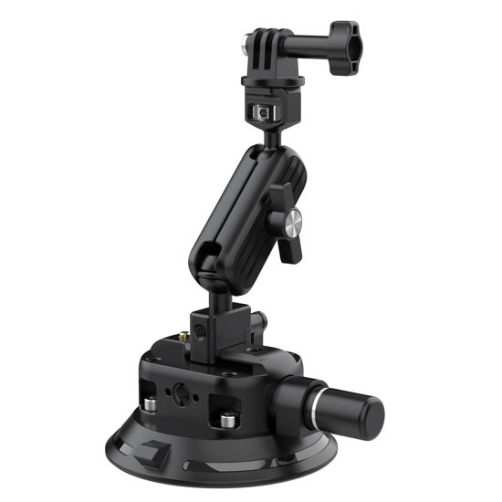 Picture of Taisioner Camera Suction Cup Mount 4.5in Pump-actived Vacuum Suction Mount with Ball HeadQuick Release Magic Arm Metal Suction Cup Mount on Car Boat Windshield Window Camera/Action Camera/Phone Holder