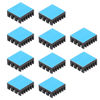 Picture of Awxlumv 10pcs 14mm Aluminum Heatsink Kit 14x14x6mm/ 0.55x0.55x0.24 inch + Thermal Conductive Adhesive Tape Small Mini Cooler Fins Heat Sink for Cooling VRM IC Chips VRAM VGA RAM MOSFET (14mmx14mmx6mm)
