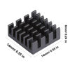 Picture of Awxlumv 10pcs 14mm Aluminum Heatsink Kit 14x14x6mm/ 0.55x0.55x0.24 inch + Thermal Conductive Adhesive Tape Small Mini Cooler Fins Heat Sink for Cooling VRM IC Chips VRAM VGA RAM MOSFET (14mmx14mmx6mm)