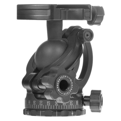 Picture of Acratech Ultimate Ballhead with Quick Release, / Detent Pin, with Left Sided Rubber Main, and Pan Knobs, Supports 25 lbs.