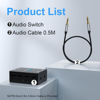 Picture of Audio Switch 3.5mm Bi-Direction Switch, Stereo Audio Switcher 2 in 1/1 in 2 Out, Audio Switch Selector for Phone Speakers Headhphone (Black)