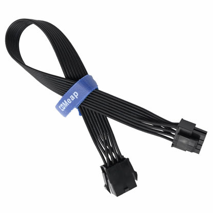 Picture of COMeap CPU 8 Pin Extension Cable CPU 8 Pin Female to 8 Pin(4+4) Male EPS 12V Extension for Motherboard (Not PCIe VGA) 13-inch(34cm) (2-Pack)
