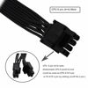 Picture of COMeap CPU 8 Pin Extension Cable CPU 8 Pin Female to 8 Pin(4+4) Male EPS 12V Extension for Motherboard (Not PCIe VGA) 13-inch(34cm) (2-Pack)