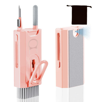 Picture of GAHANO 9 in 1 Electronics Cleaning Kit for Laptop,Computer,Tablet,Airpod Cleaner Kit,Keyboard Cleaner Kit with Key Puller,Microfiber Cloth,Keyboard Brush-Pink（No Fluid）