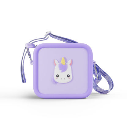Picture of Kidamento Soft Silicone Camera Case - Durable and Adorably Stylish Bag - Promotes Comfort and Independence - Purple Unicorn