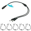 Picture of Tugermoola 6PCS DC Power Splitter Cable 1 Female to 2 Male Splitter Adapter Cord for LED Strip Light, Surveillance Camera 5.5 x 2.1mm OLA014