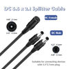 Picture of Tugermoola 6PCS DC Power Splitter Cable 1 Female to 2 Male Splitter Adapter Cord for LED Strip Light, Surveillance Camera 5.5 x 2.1mm OLA014