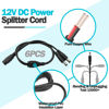 Picture of Tugermoola 6PCS DC Power Splitter Cable 1 Female to 2 Male Splitter Adapter Cord for LED Strip Light, Surveillance Camera 5.5 x 2.1mm OLA014