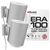 Picture of ERA100 Wall Mount Bracket, Tilt and Swivel, White, Twin (2pcs), Compatible with Sonos ERA 100, Effortless Installation, Includes Mounting Kit, Double, Pair