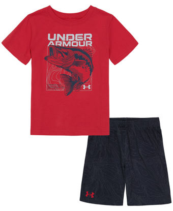 Picture of Under Armour Boys Outdoor Set, Cohesive Pants & Top Tshirt And Short Set, Chakra Intel Bass, 4 US