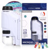 Picture of Axlksia Mini Microscope for Kids and Adults, Kids Microscope Handheld 60x-180x LED Lighted Pocket Microscope with 4 Slides for Kids Student Science Lab Education (White Pocket Microscope)