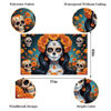 Picture of Dia De Los Muertos Backdrop for Photography Day of The Dead Banner Gothic Halloween Mexican Fiesta Sugar Skull Decorations and Supplies for Home Altar Ofrenda