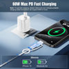 Picture of TiMOVO Lightning to USB C Adapter, 2 Pack Lightning Female to USB C Male Adapter with 60W Fast Charge & Anti-Lost Loop for iPhone 16/15 Pro Max/Pro/Plus, iPad, MacBook Pro/Air, Galaxy S24/S23-White