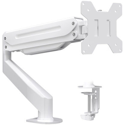 Picture of Suptek Monitor Mount Gas Spring Monitor Arm Desk Mount Single Monitor Stand Fully Adjustable Fits 17 20 22 23 24 26 27 32 inch Monitors (White)