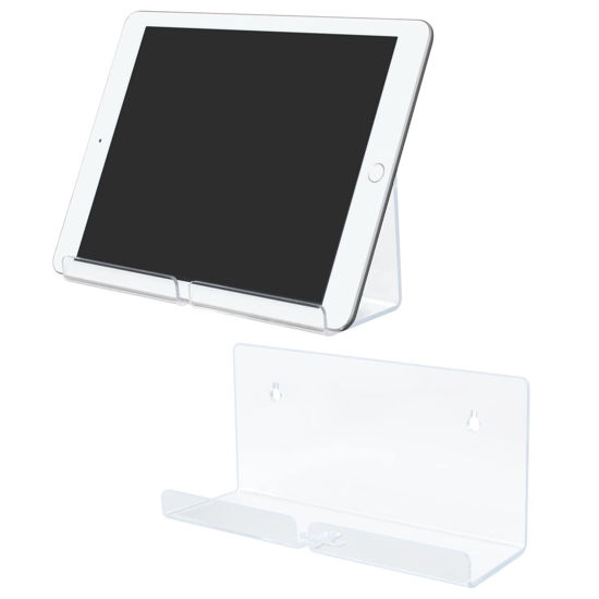 Picture of STAPENS Tablet Wall Mount, 2 Pack Stand Holder Compatible with iPad, iPad Air, iPad Pro, iPad Mini, Smartphones and eReader