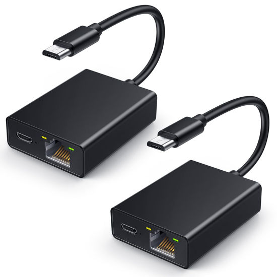 Picture of Ethernet Adapter for Fire TV Stick, Electop Micro USB to RJ45 Ethernet Network Adapter Compatible with 4K Fire Stick,Chromecast Google Home Mini and More Streaming TV Sticks(2 Packs)