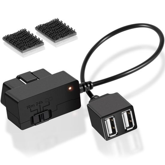 Picture of 010-12530-23 Constant Vehicle Power Cable for Garmin Dash Cam 46, 47, 56, 57, 66W, 67W, Live, Mini, Mini 2, Tandem, Connect to Vehicle's OBD-II Port for Power Even When Parked and Turned Off