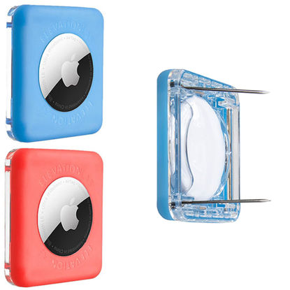 Picture of TagVault™ AirTag Safety Pin (2 Pack) - The Best AirTag Holder for Kids | Low-Profile, Doesn't Dangle | Elevation Lab (Blue, Red)