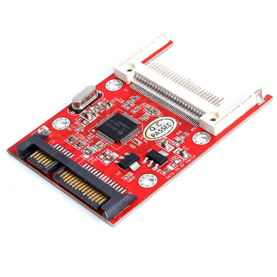 Picture of Suckoo CF Memory Card to 2.5 SATA Hard Drive Adapter CF 50Pin to Laptop Desktop 2.5 SATA 22Pin Serial Hard Drive Expansion Board Converter Red