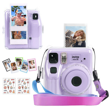 Picture of WOGOZAN Clear Case for Fujifilm Instax Mini SE Instant Camera Bag - Instant Mini SE Case with Adjustable Shoulder Straps (No Camera)