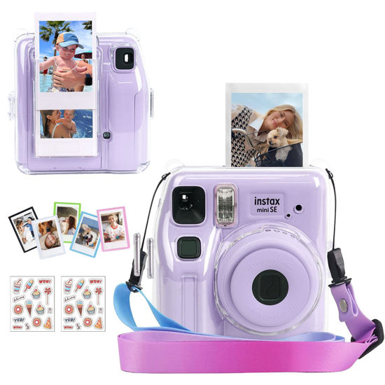 Picture of WOGOZAN Clear Case for Fujifilm Instax Mini SE Instant Camera Bag - Instant Mini SE Case with Adjustable Shoulder Straps (No Camera)