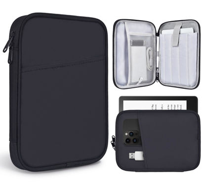 Picture of 6-7 Inch E-Reader Tablet Carrying Sleeve for 7" Amazon Fire 7/Kindle Oasis,6.8" Kindle Paperwhite 11th 2021, 6" Kindle Paperwhite/Kindle 2022, Kobo Clara 2E/Libra 2 eReader Protective Bag Case(Black)