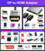 Picture of Reborn DisplayPort to Dual HDMI Adapter 4K@60Hz Display Port to HDMI 1 in 2 Out Splitter for Dual Monitor Extended Display, DP Source to 2 HDMI Adapter with PC, Graphics Card, Lenovo, HP and More